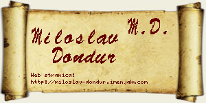 Miloslav Dondur vizit kartica